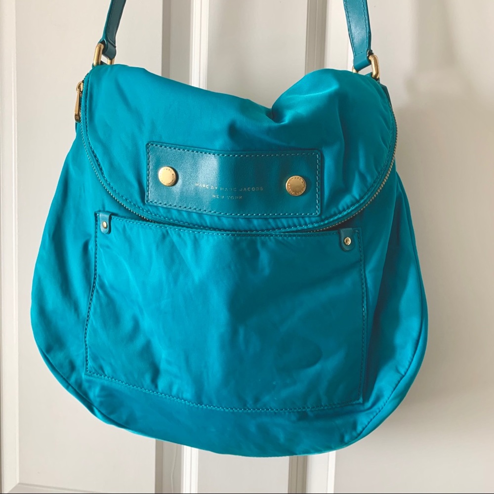 Marc Jacobs Natasha Deep Teal Nylon Cross Body Bag